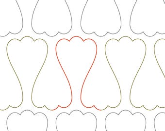 RIBBON CANDYISH : Digital Longarm Pantograph or Border Design (Instant Download)