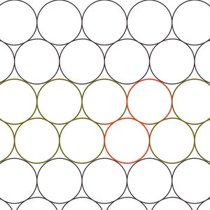 CONNECTED CIRCLES -  Digital Longarm Quilting Pantograph
