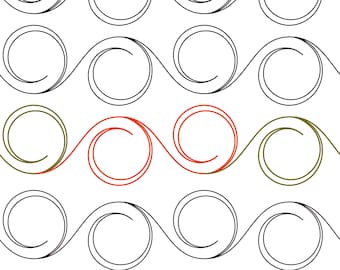 Wavy Swirl -  Digital Longarm Pantograph