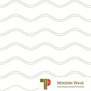 A repeated wavy line design for use by computerised longarm quilting machines. Pairs of wavy lines set close together create sets that repeat down the page.