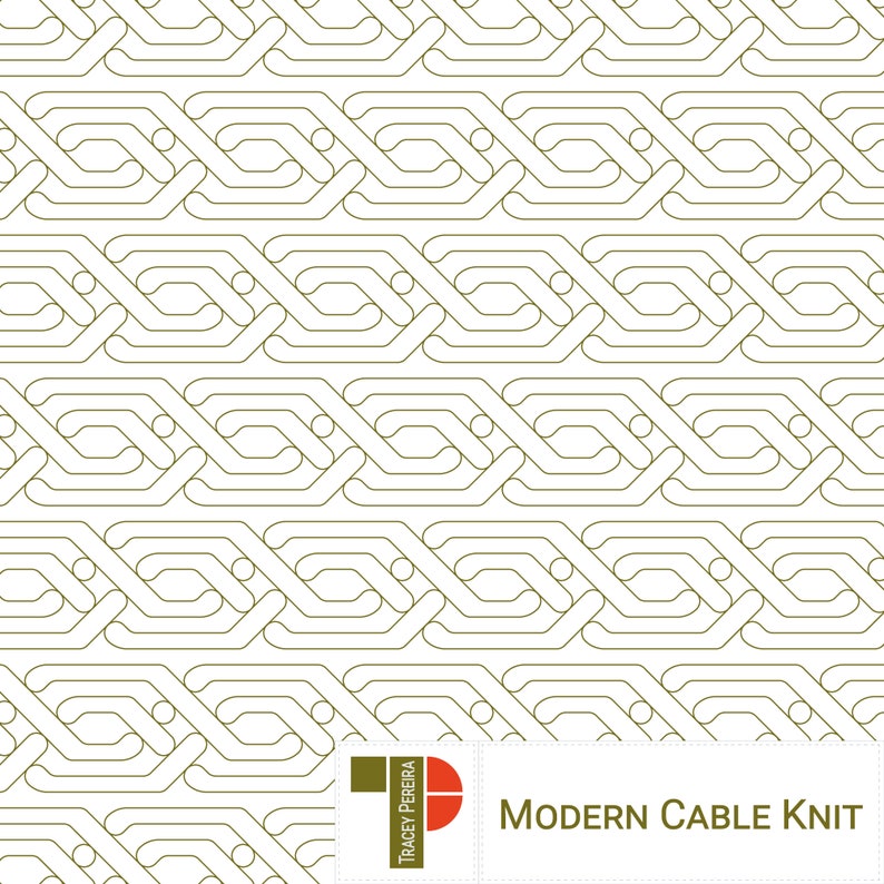 MODERN CABLE KNIT - Digital Longarm Pantograph Pattern for Computerised ...
