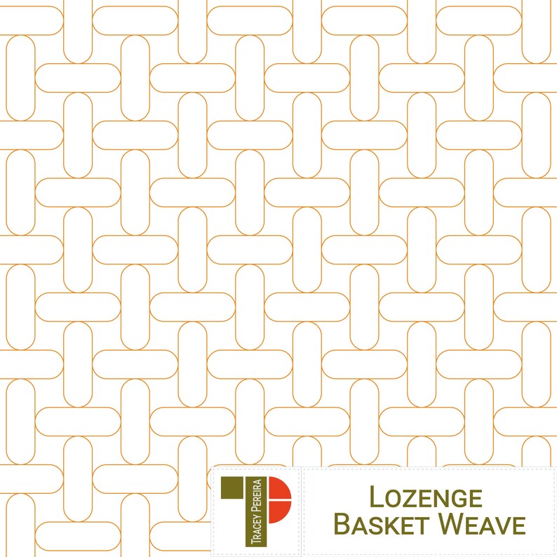 Lozenge Pattern Line LOZENGE BASKET WEAVE - Digital Longarm Pantograph Pattern for ...