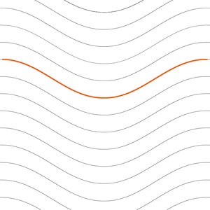 MODERN WAVE Digital Longarm Quilting Muster für die Kanten-an-Kante. Sofortiger Download Quilt Design.