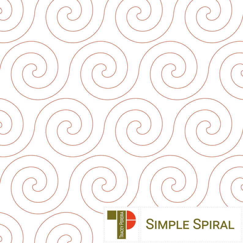 SIMPLE SPIRAL - Digital Longarm Quilting Pantograph for Computerized ...