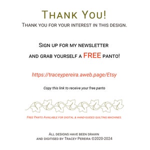 A thankyou page with a free pattern option