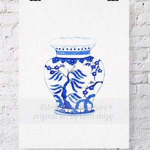 Blue Willow in Ming Print 11x14