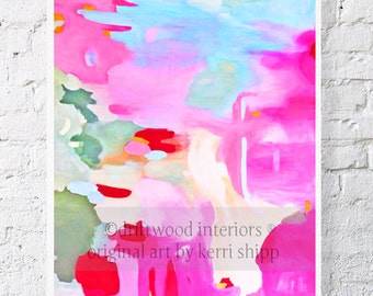 Abstract Watercolor Art Print 'Equinox Rising' 8x10 - Abstract Art - Bright Modern Abstract Print