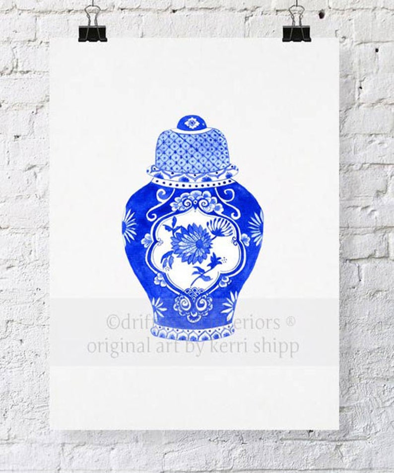 Ginger Jar in Cobalt Print image 1