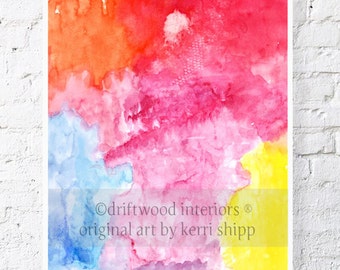 Abstract Watercolor Print Sway 11 x 14" - Abstract Giclee Print - Modern Abstract Watercolour Print