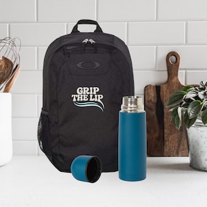 Enduro Backpack, 20L - Grip The Lip Logo Design, Outdoor Surfing, Adventure Travel Knapsack, Camping Rucksack, Mountain Bike Daypack