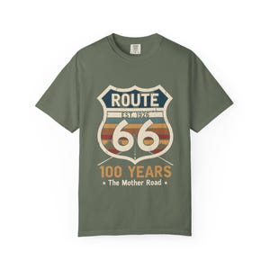 Retro Route 66 Centennial T-Shirt Classic Americana Road Trip Tee | 100th Anniversary Mother Road Rt. 66 Souvenir Shirt for Men & Women image 6