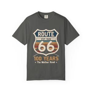 Retro Route 66 Centennial T-Shirt Classic Americana Road Trip Tee | 100th Anniversary Mother Road Rt. 66 Souvenir Shirt for Men & Women image 5