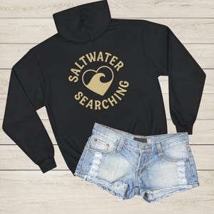 Saltwater Searching Champion Hoodie - Ocean Inspired Sweatshirt, Beach Lover Gift, Coastal Apparel, Nautical Sweater, Surfing Hooded Top