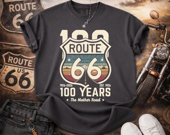 Route 66 100 Years Vintage Highway Sign T-shirt