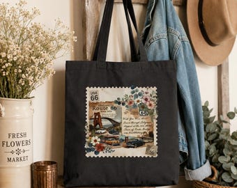 Route 66 Vintage Postcard Tee & Tote Design