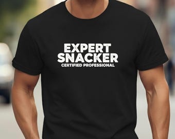 Funny Shirt Food Lover Graphic Tee Unisex Casual T Shirt Gift for Snack Lovers