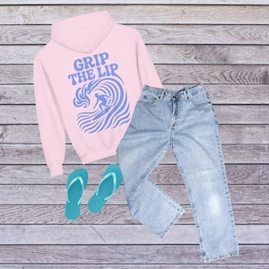 Youth Surf Hoodie, Teen Beach Sweatshirt, Kids Long Sleeve Pullover, Children Ocean Wave Jumper, Junior Surfing Apparel