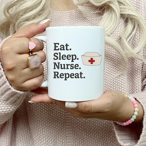 Caneca de enfermeira, presente engraçado para enfermeira, presente para estudante de enfermagem, presente para enfermeira registrada, agradecimento para enfermeira, caneca para enfermeira de hospital