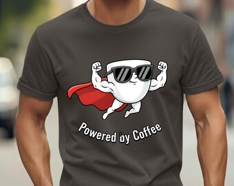 Maglietta per amanti del caffè Maglietta divertente per amanti del caffè Maglietta supereroe per amanti del caffè