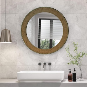 Handmade Jute Rope Mirror | Round Wall Mirror | Rustic Farmhouse Decor | Boho Wall Hanging for Entryway, Bathroom, or Living Room