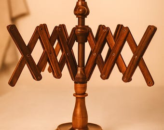 Devanador de hilo de madera artesanal - Enrollador de madejas ajustable