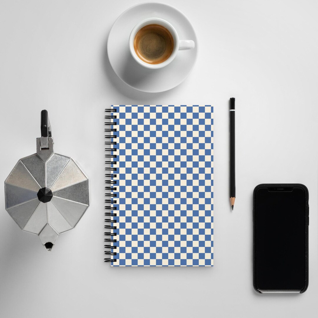 Checkered Spiral Notebook, College Ruled Journal, Gift for Writers - Etsy