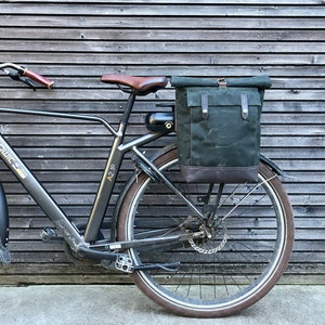 E-bike fietstas / Elektrische fietstas / waterdichte fietstas / Fietstas in gewaxt canvas