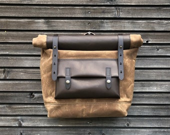 Motorcycle bag in waxed canvas leather  Super73 E-bike bag  bike accessories