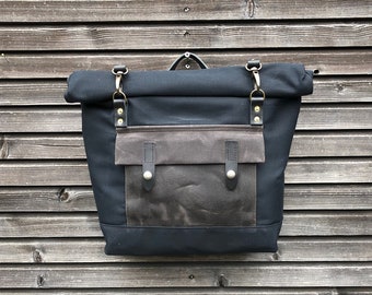 Woskowana płócienna torba motocyklowa na siodło: wodoodporna torba na rower