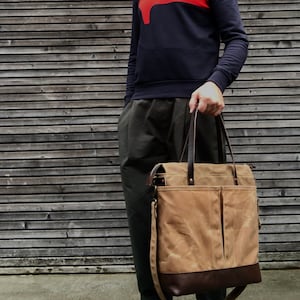 Sac à couches, grand sac fourre-tout, grand sac à bandoulière en toile cirée avec sangle transversale