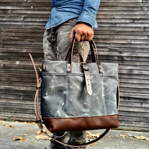 waxed canvas diaper bolsa
