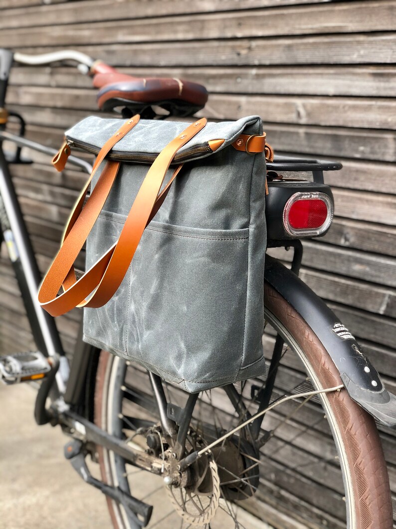 Bike Pannier / Diaper Bag Convertible Into Bicycle Bag in Etsy