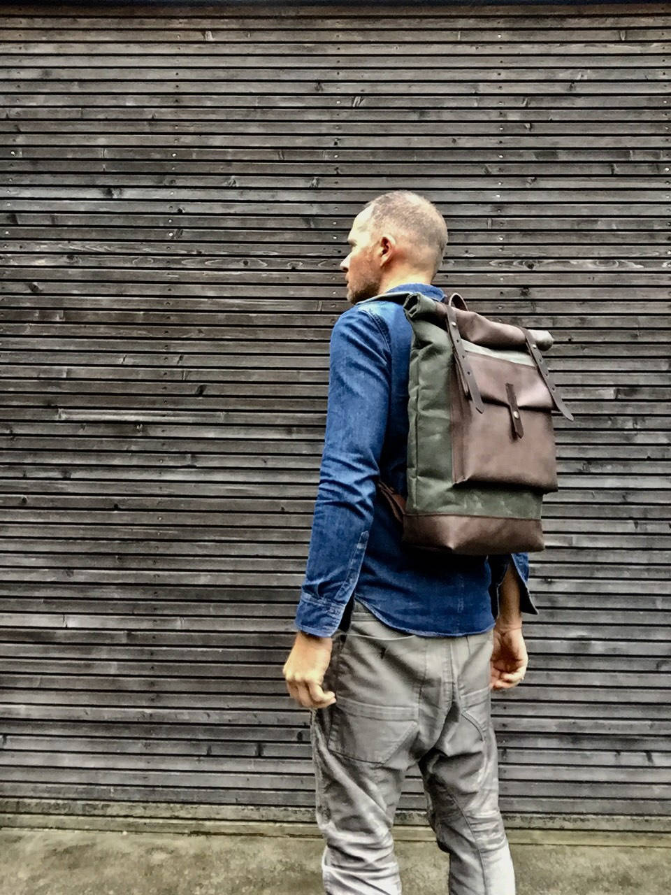 etsy waxed canvas backpack