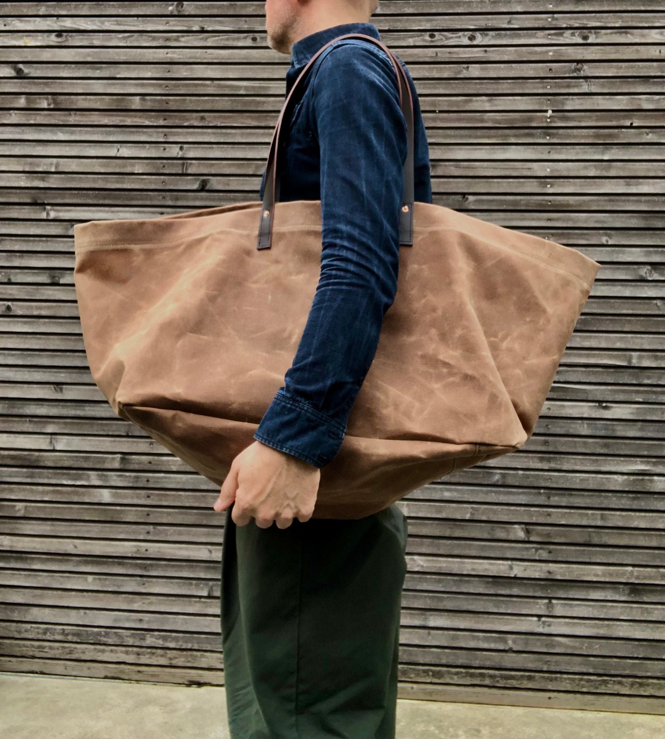 Spice waxed canvas sling bag / fanny pack / chest bag / day bag