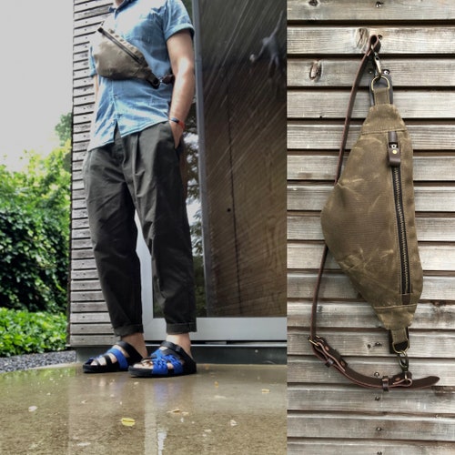 •MIDI PACK - SUNFLOWER• waxed canvas fanny/crossbody