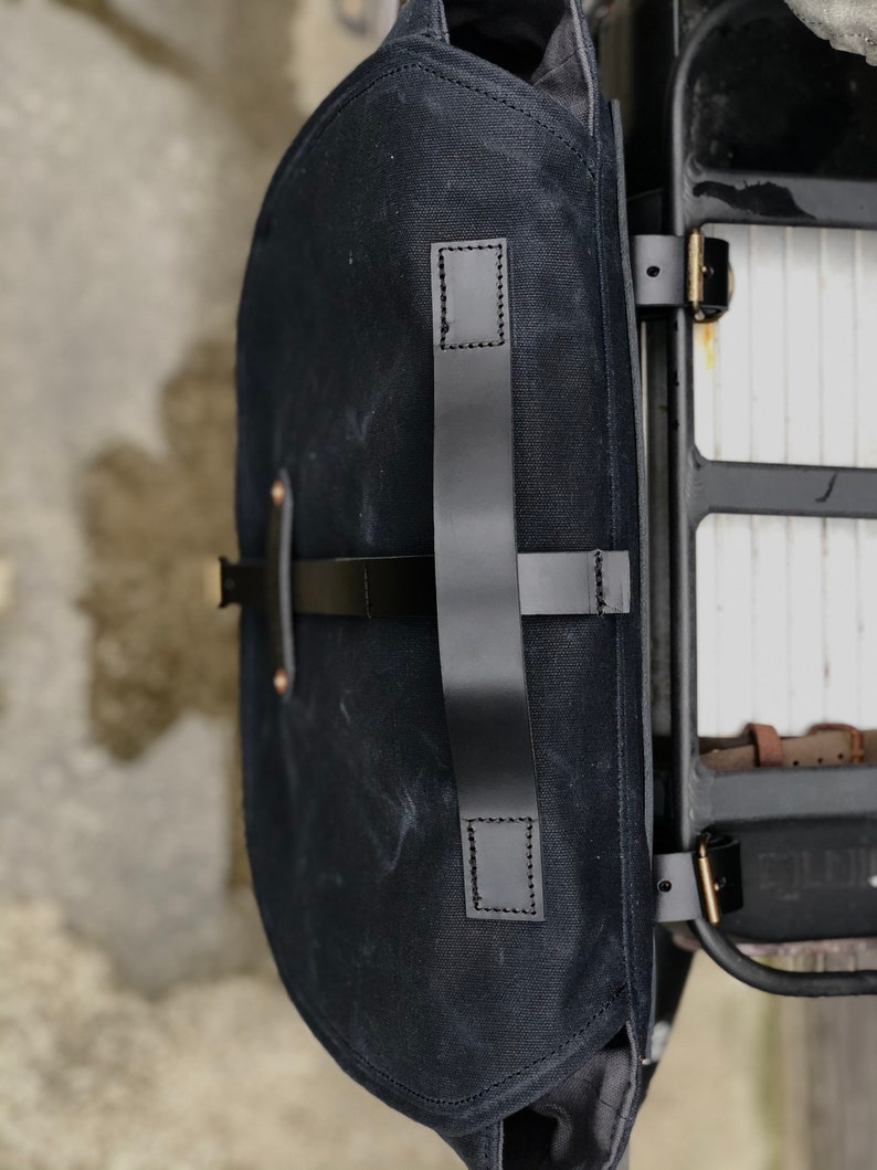 Waxed Canvas Pannier / Bicycle Bag With Flap Bike Accessories Etsy