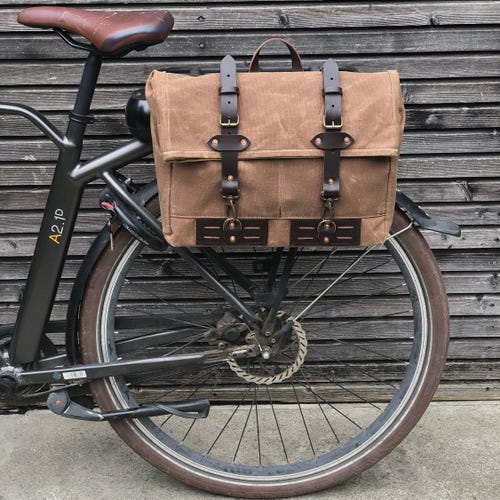 Sac messager moto en toile cirée : sacoche de vélo imperméable Super73
