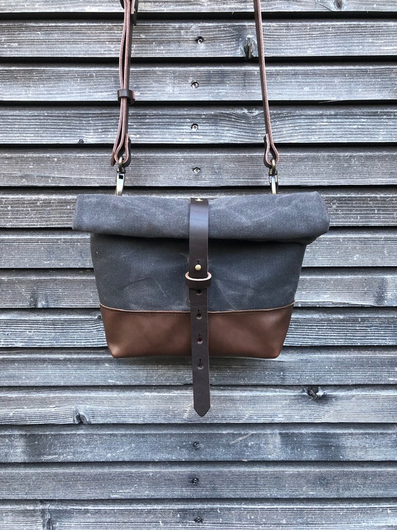 Waxed Canvas Messenger Bag Small