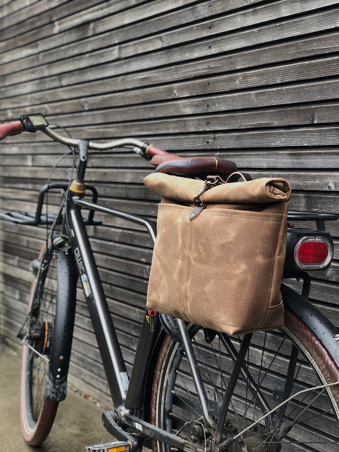 Waxed Canvas Saddlebag for Super73 Waterproof Motorcycle Bag Bicycle