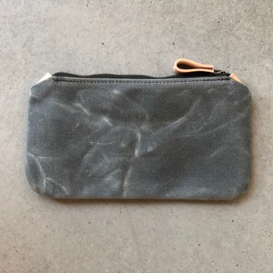 Pencil case, small pouch, pencil pouch made in waxed canvas image 10