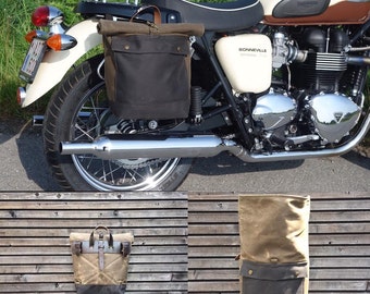 Waterproof Motorcycle Bag Bicycle Bag in Waxed Canvas Bike | Etsy