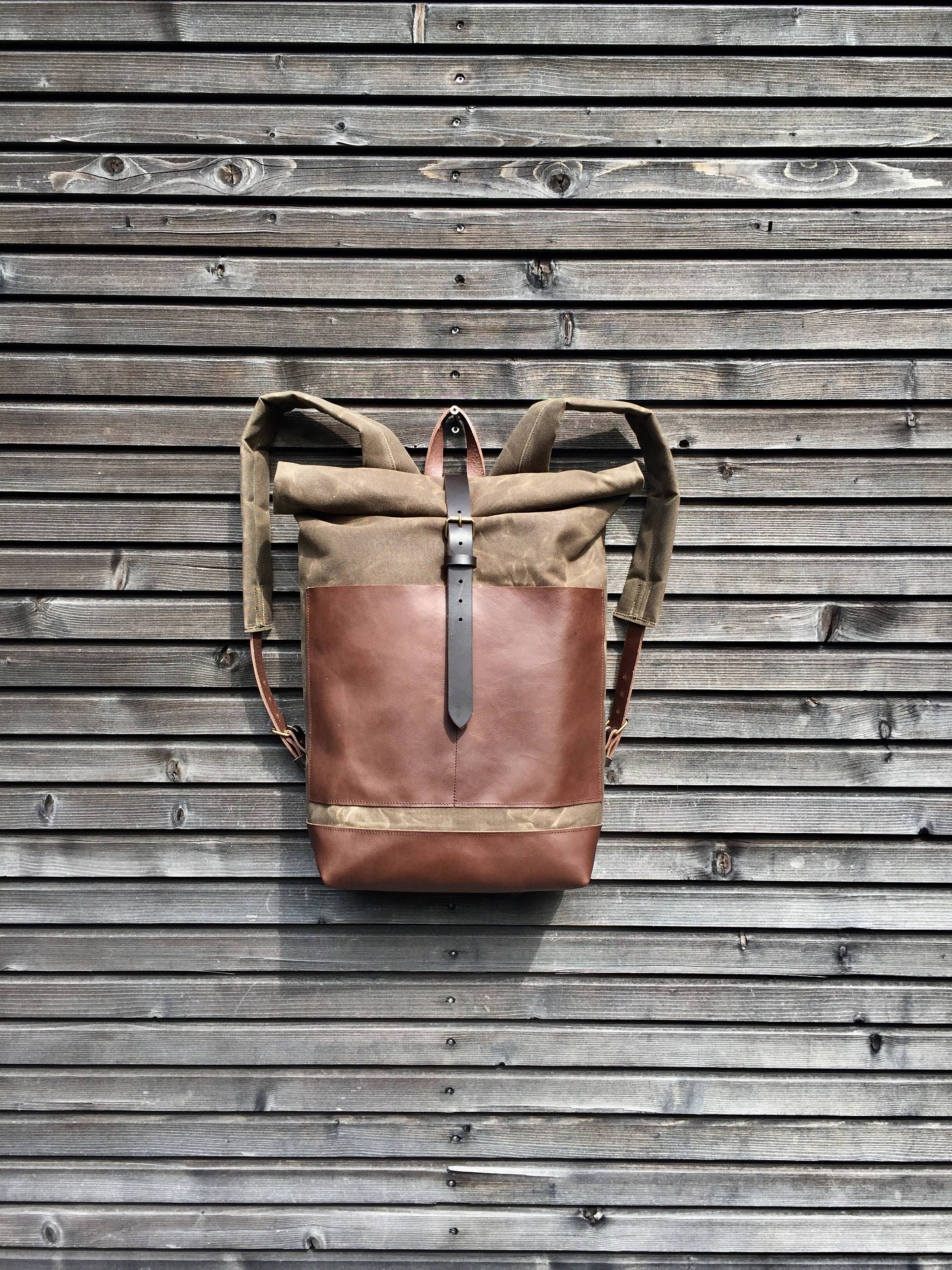 etsy waxed canvas backpack