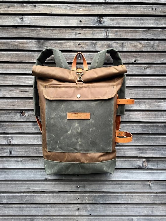 etsy waxed canvas backpack