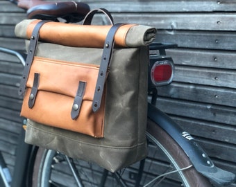 Gewaxte canvas en lederen tas voor Super73 E-bike motortas fietstas fietsaccessoires