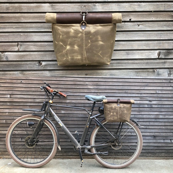 Waterproof Motorcycle Bag in Waxed 