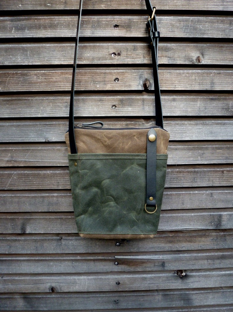 Waxed Canvas Day Bag Zipper Pouch Satchel COLLECTION UNISEX Etsy