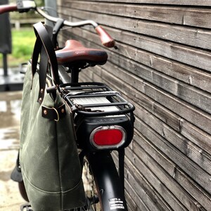 waxed canvas motorcycle panniers