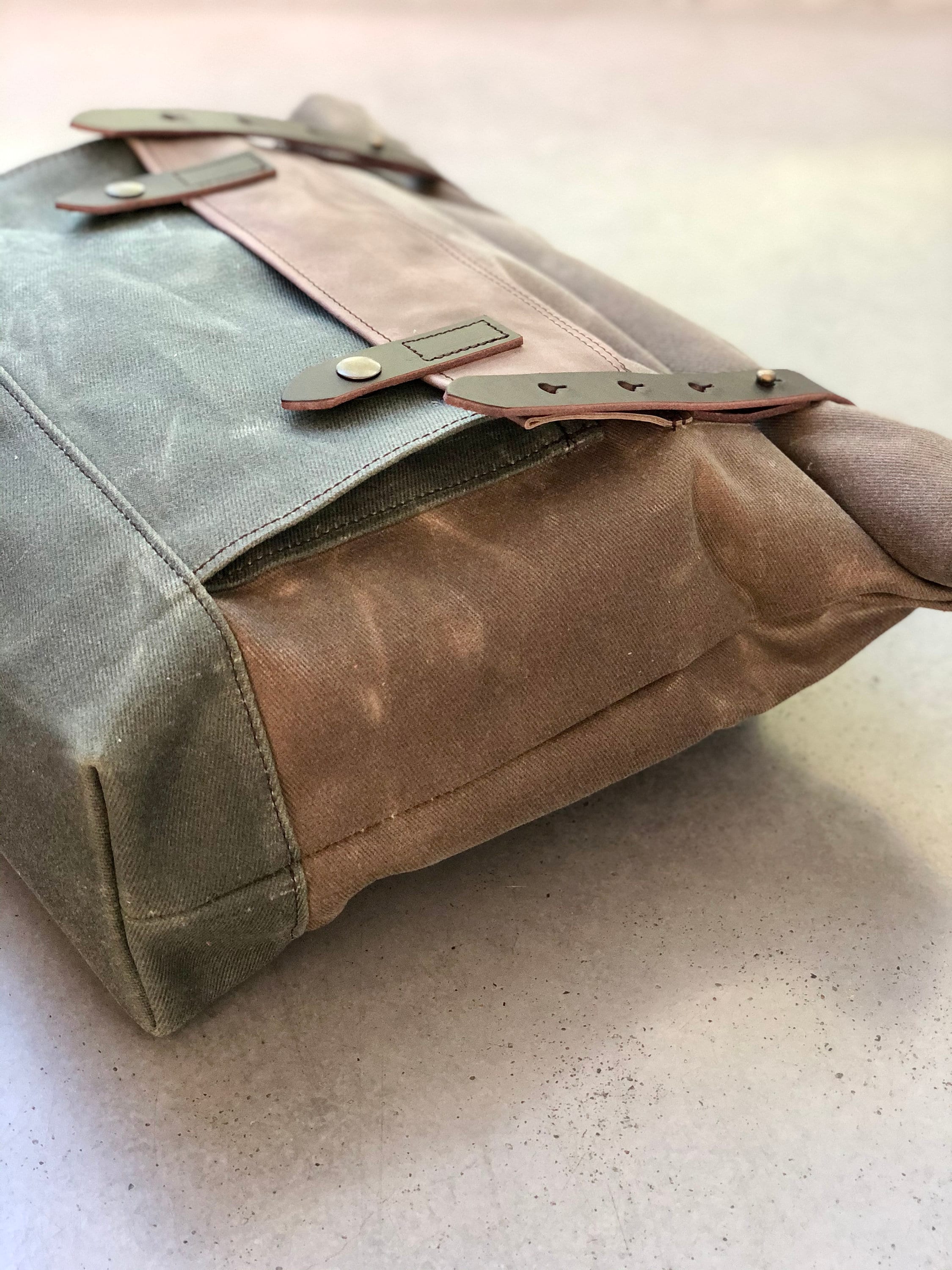 Motorcycle Bag in Waxed Canvas Waterproof Saddle Bag Bicycle Etsy
