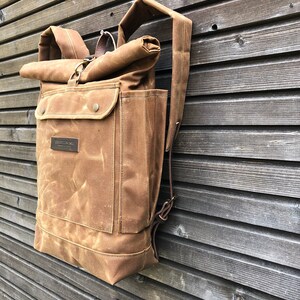 waxed canvas backpack etsy
