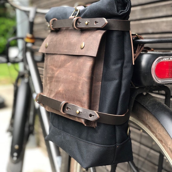 waxed canvas bicycle bags